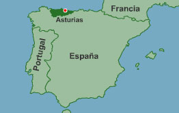 Localización en España de la localidad de Villaviciosa