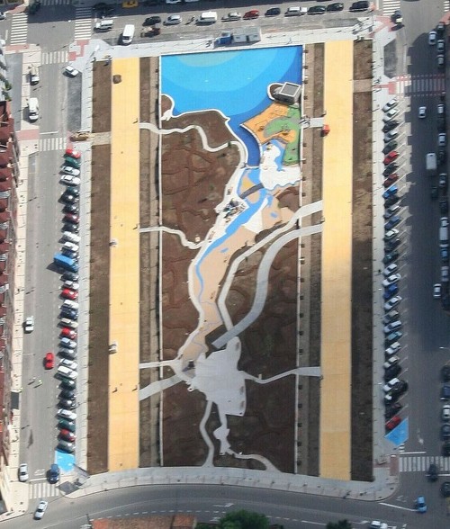 Vista aérea del parque del pelambre